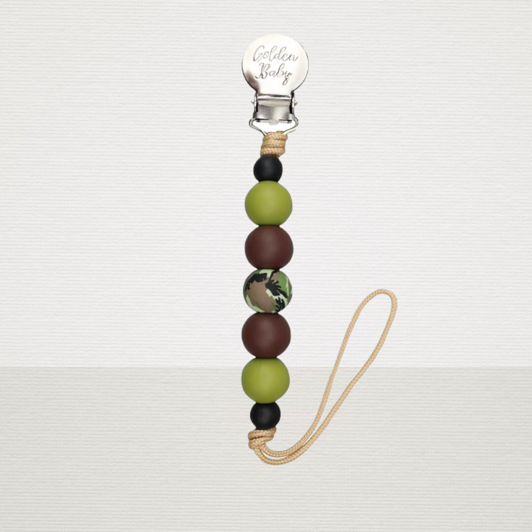 Camo Accent Pacifier Clip