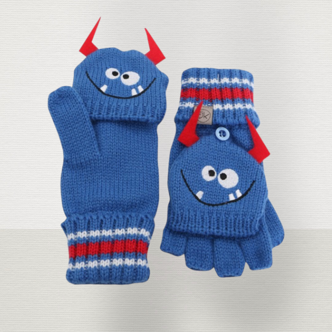 Monster Fingerless Gloves w/ Flap