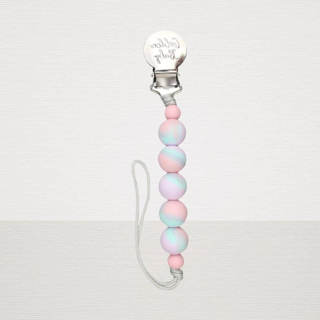 Cotton Candy Pacifier Clip