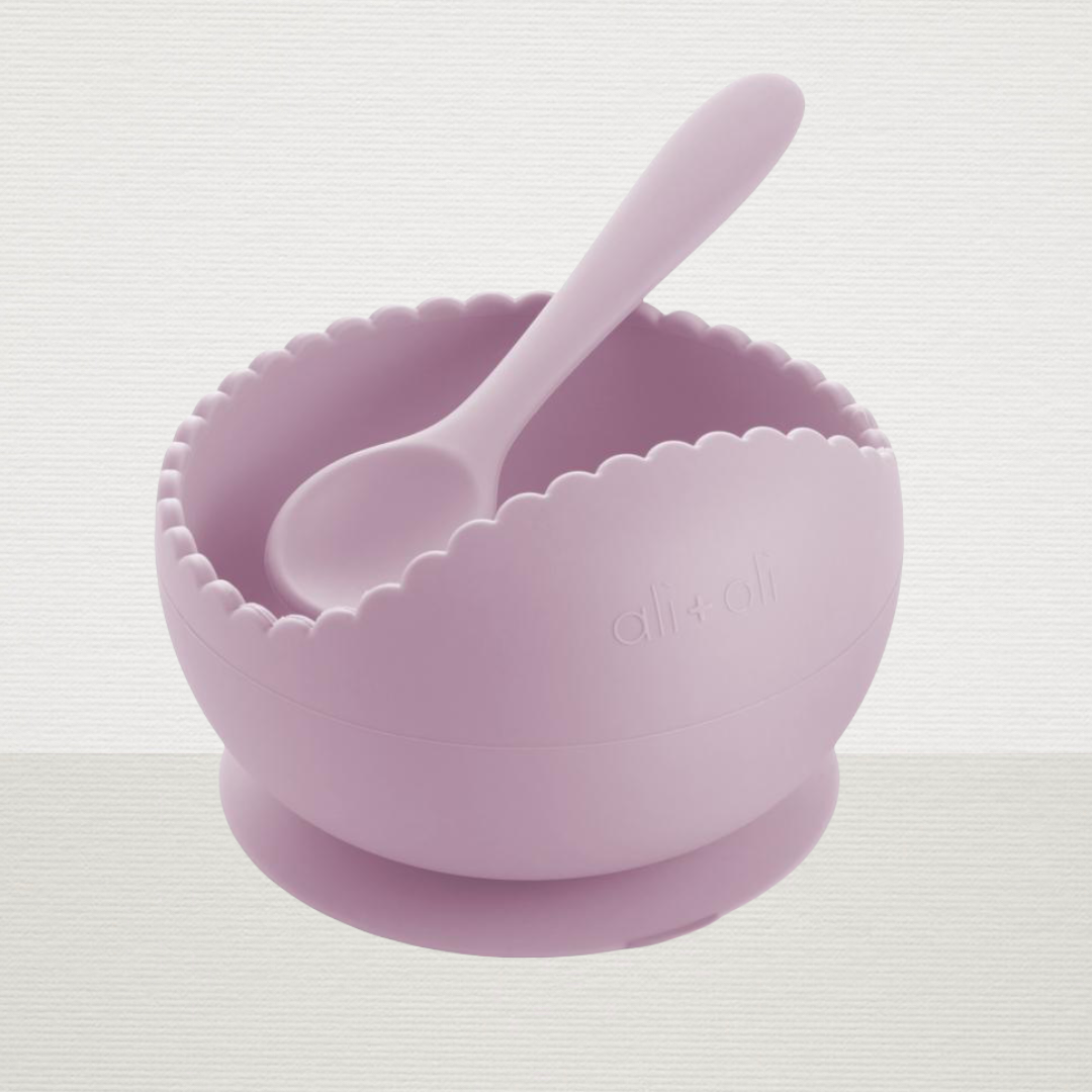 Wavy Bowl & Spoon Set (lilac)