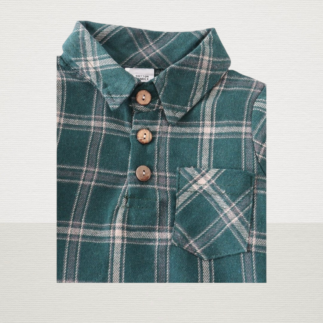 Green Plaid Bodysuit Shirt