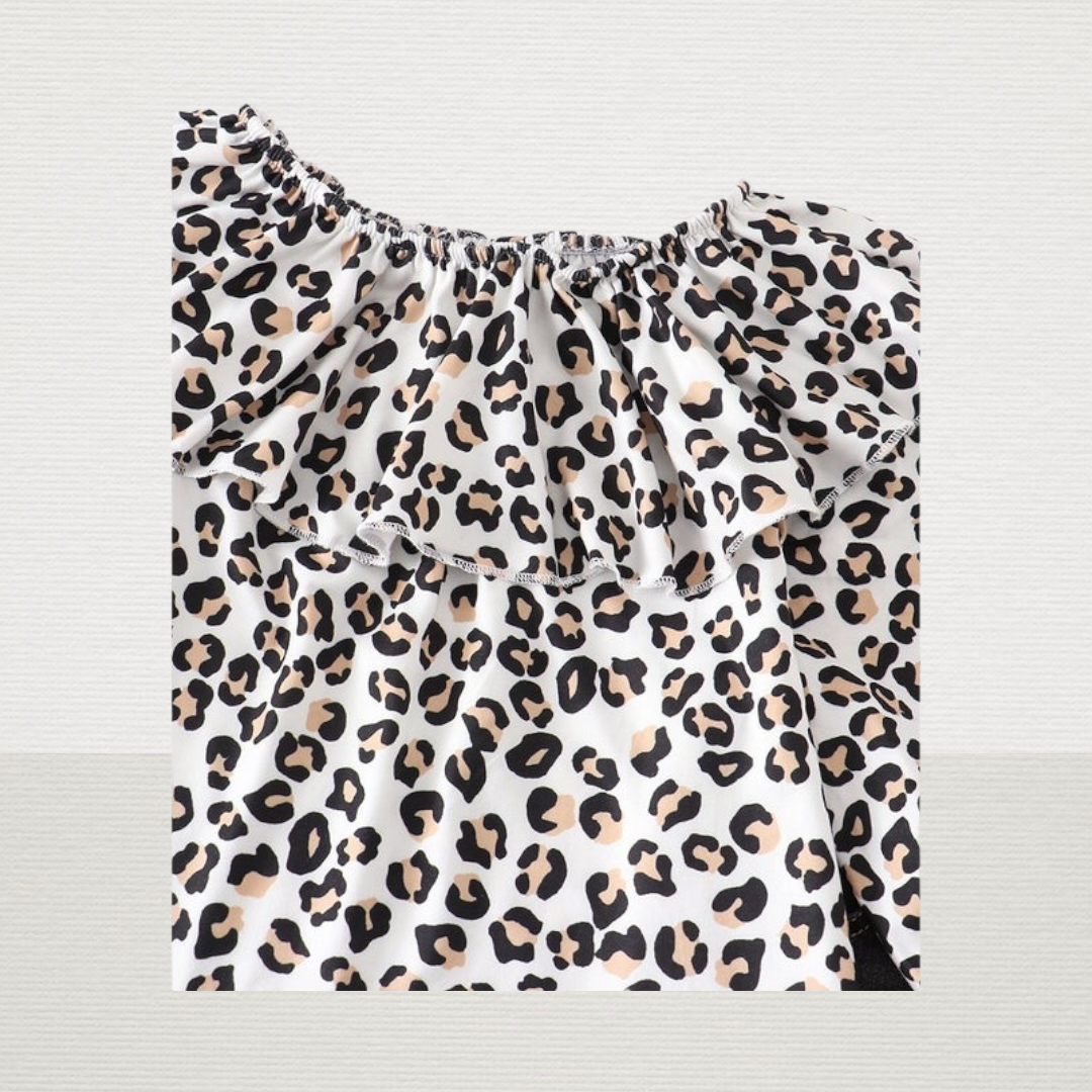 Leopard Print Denim Set