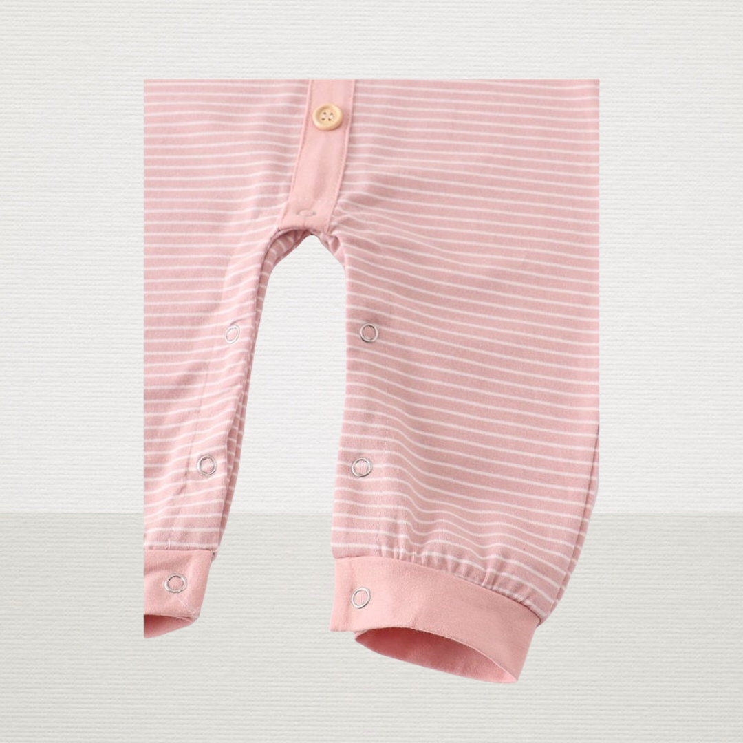 Pink Striped Hoodie Jumper