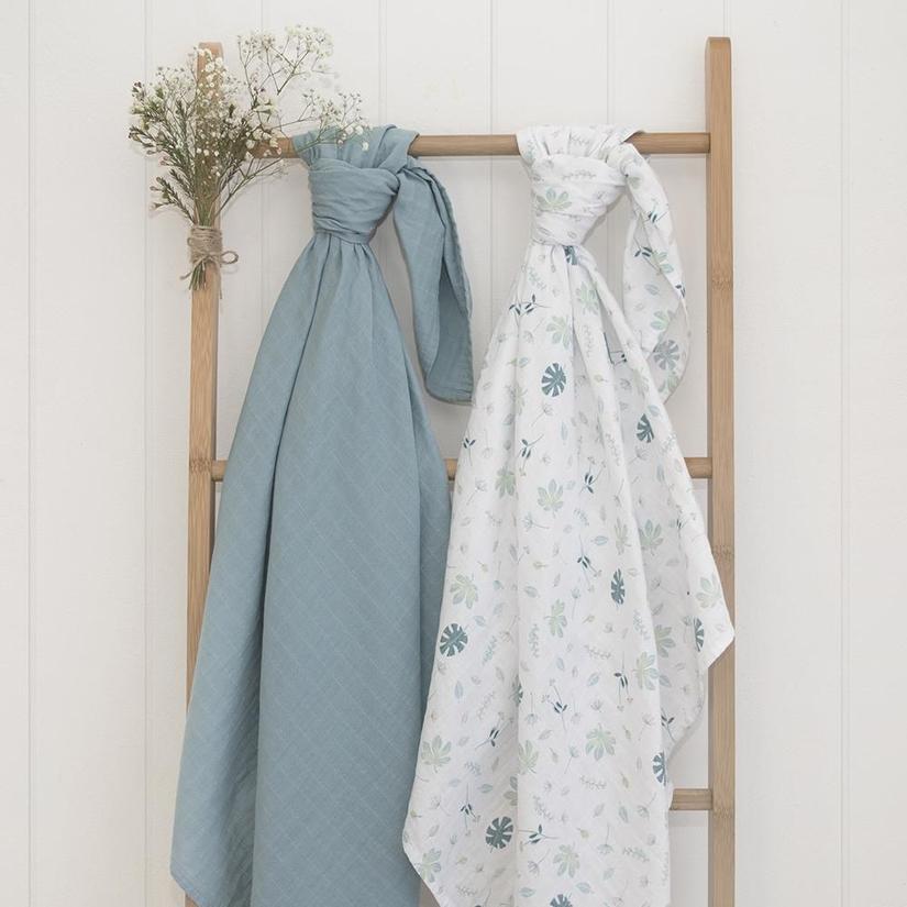 Organic Muslin 2pk Swaddle (banana leaf)