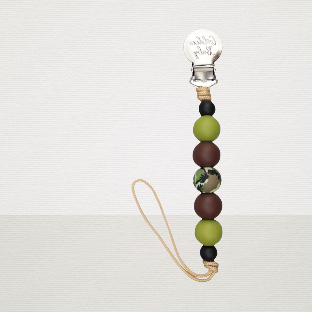 Camo Accent Pacifier Clip