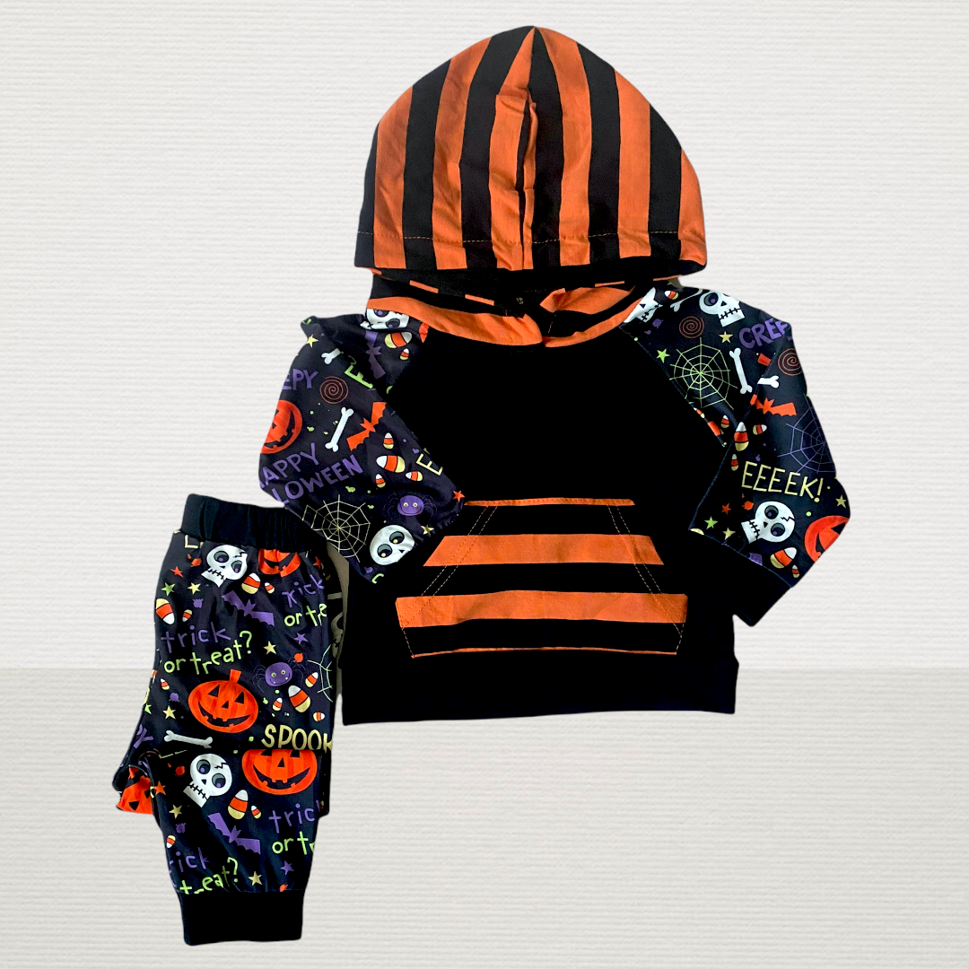 Halloween Orange Stripe 2pc Set