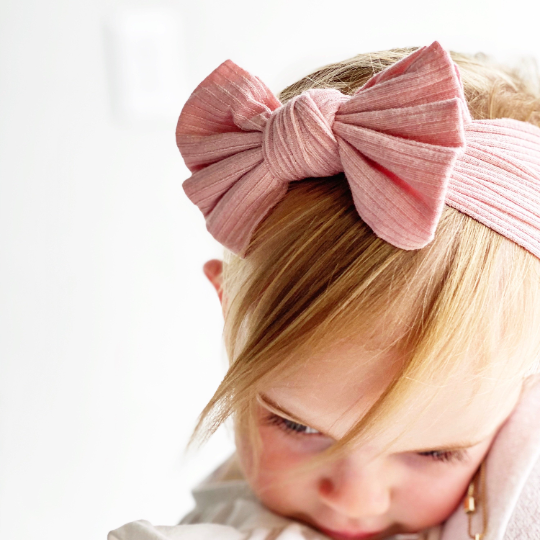Ribbed Bow Headbands