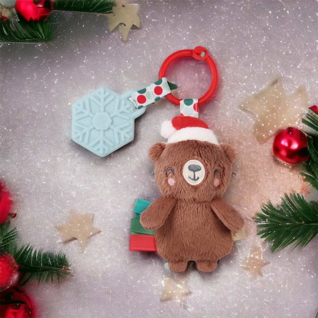 Holiday Bear Itzy Pal Plush Teether