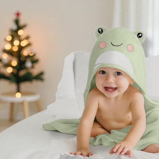 Cuddle Baby Hooded Towel Frog