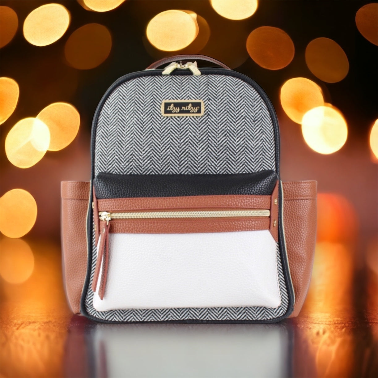 Mini Diaper Bag Backpack (coffee & cream)