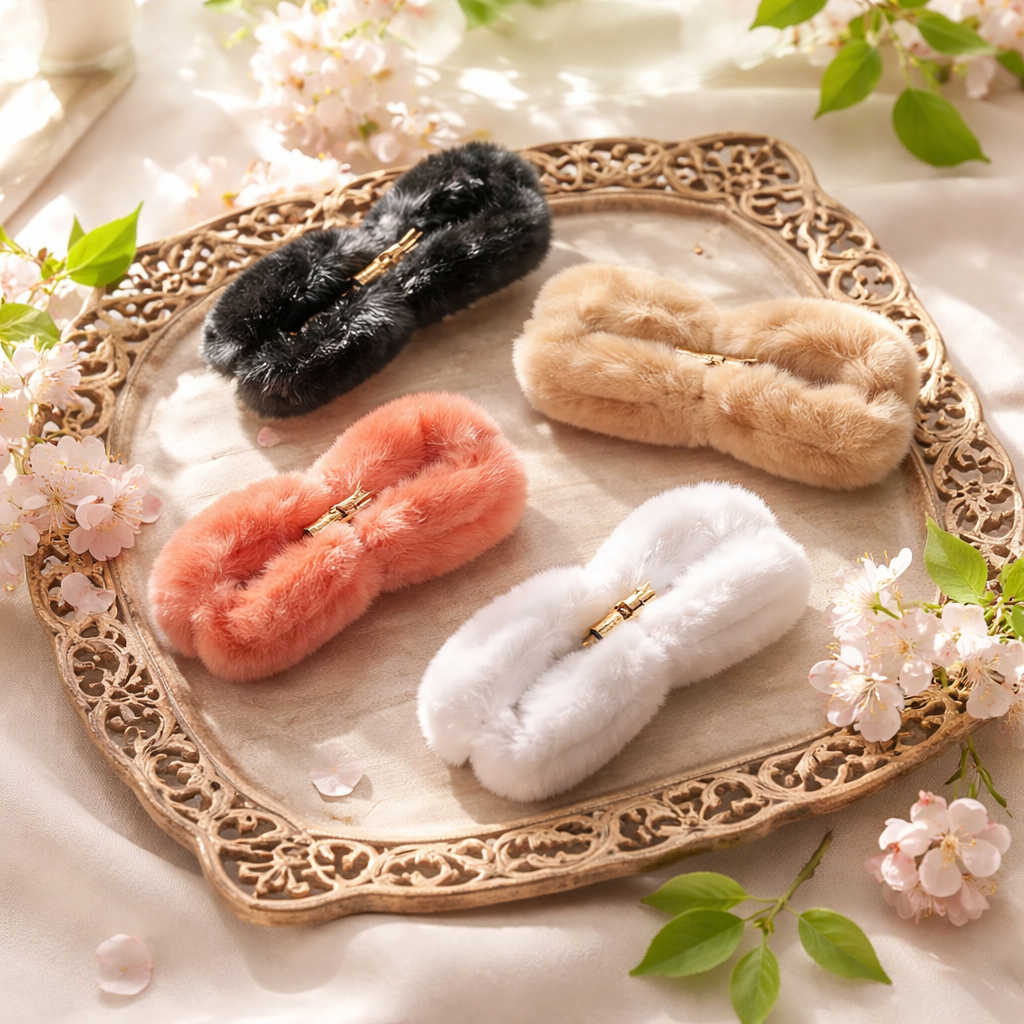 Large Luxurious Furry Hair Claw Clips