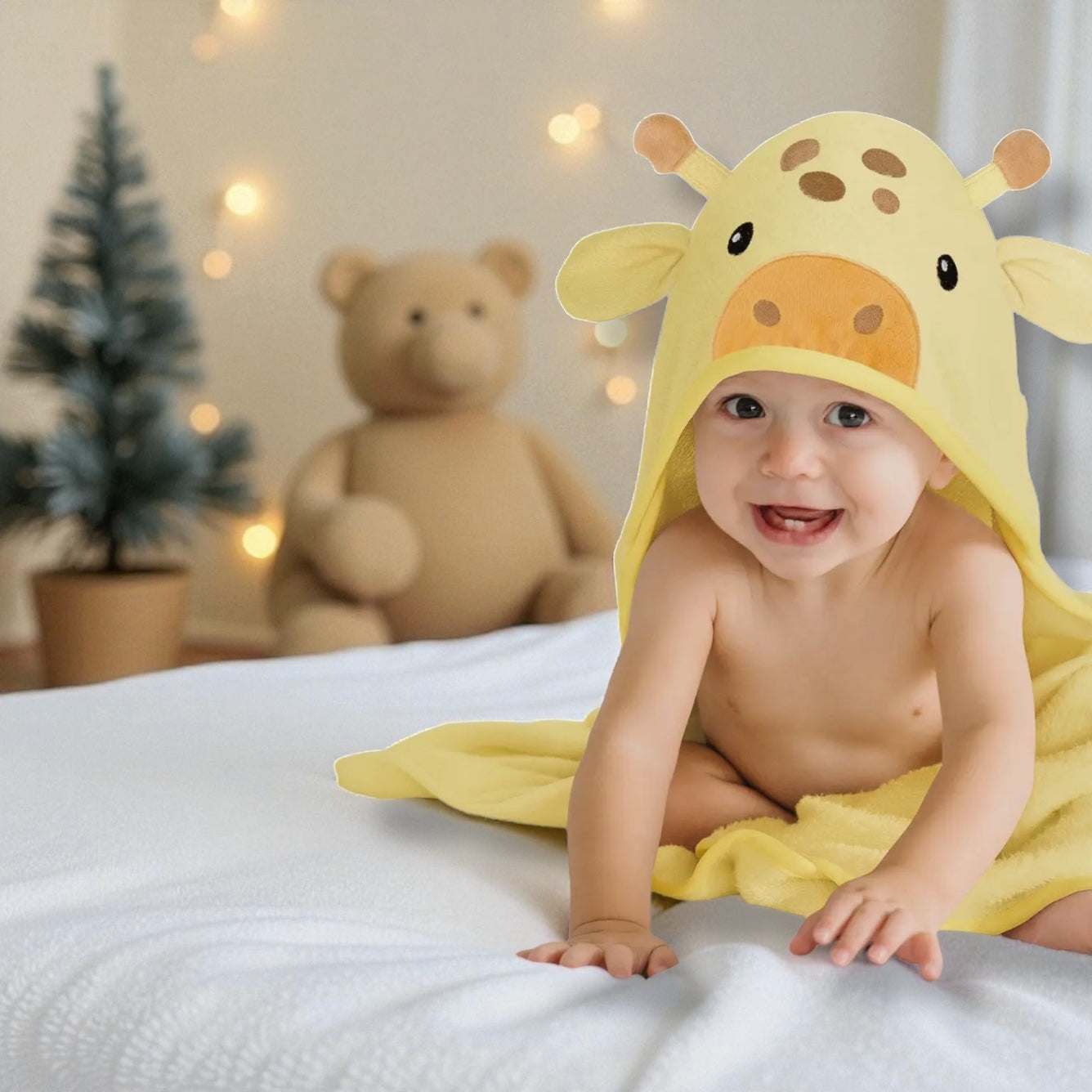 Cuddle Baby Hooded Towel Giraff