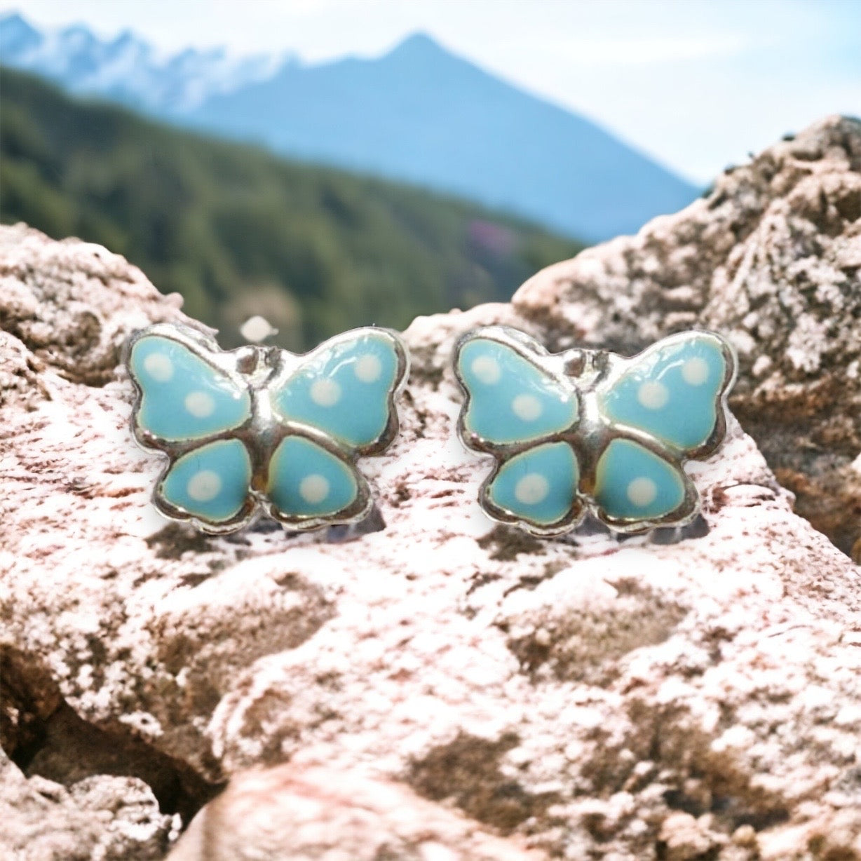 Polk-a-dot Butterfly Earrings