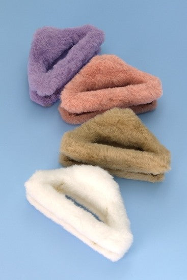 Luxurious Large Furry Hair Claw Clips
