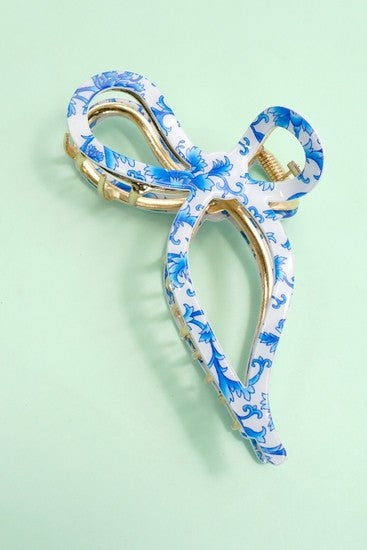 Jumbo Cellulose Casting Bow Hair Claw Clips