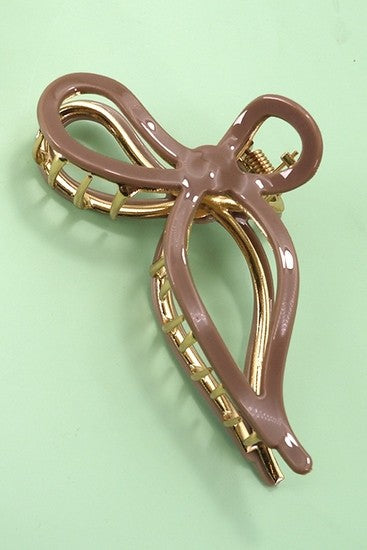 Jumbo Cellulose Casting Bow Hair Claw Clips