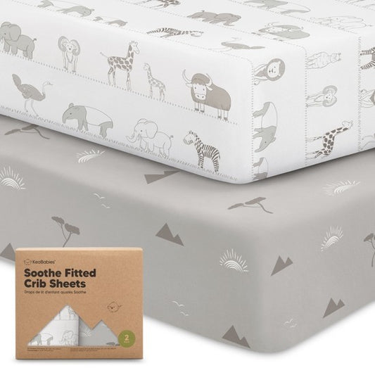 2-pack Organic Cotton Savannah Fitted Crib Sheet