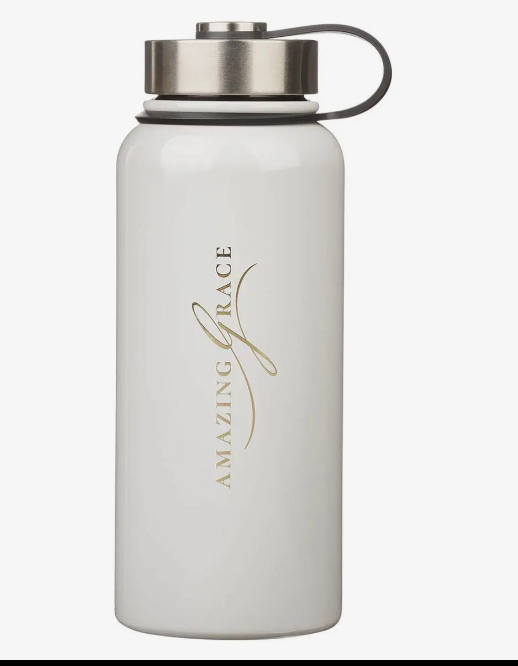 Amazing Grace Crown of Thorns Stainless Steel Water Bottle - White