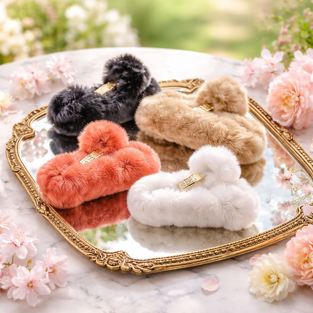 Large Luxurious Furry Hair Claw Clips