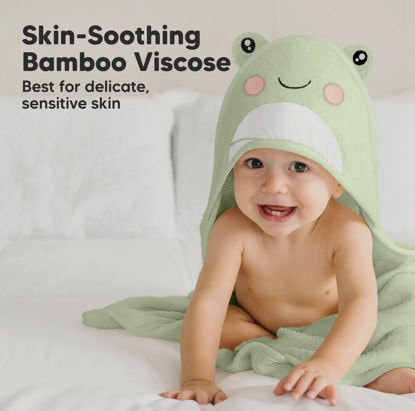 Cuddle Baby Hooded Towel Frog