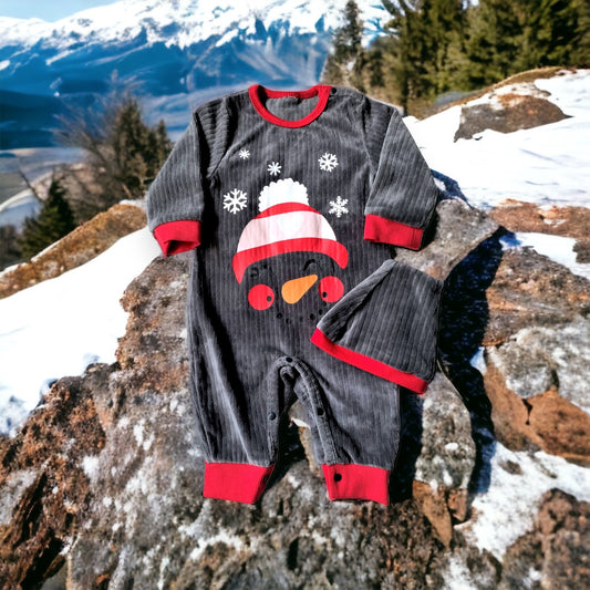 Frosty Fleece Romper w/ Cap