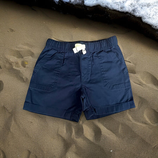 Dark Blue Drawstring Shorts