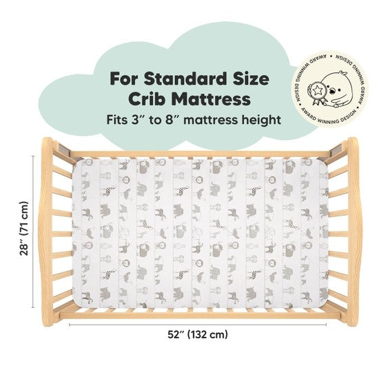 2-pack Organic Cotton Savannah Fitted Crib Sheet
