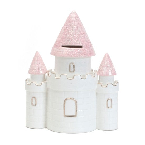 Pink Dreams Big Castle Ceramic Bank.  *NEW