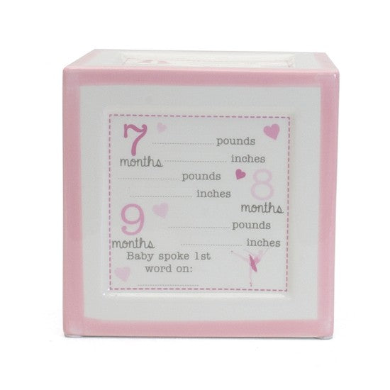 Announcement Block Ceramic Keepsake Bank.  *NEW