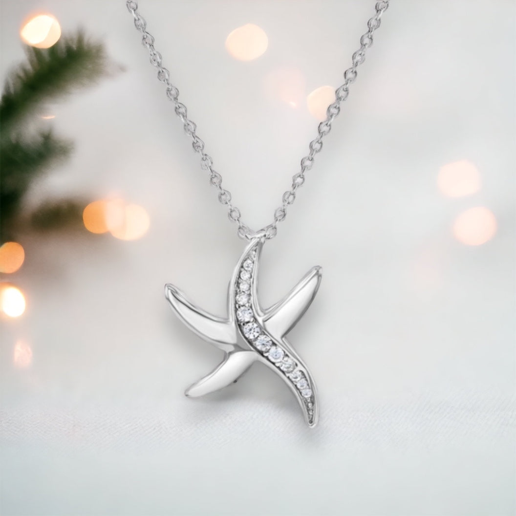 Sterling Silver Starfish Preteen Necklace