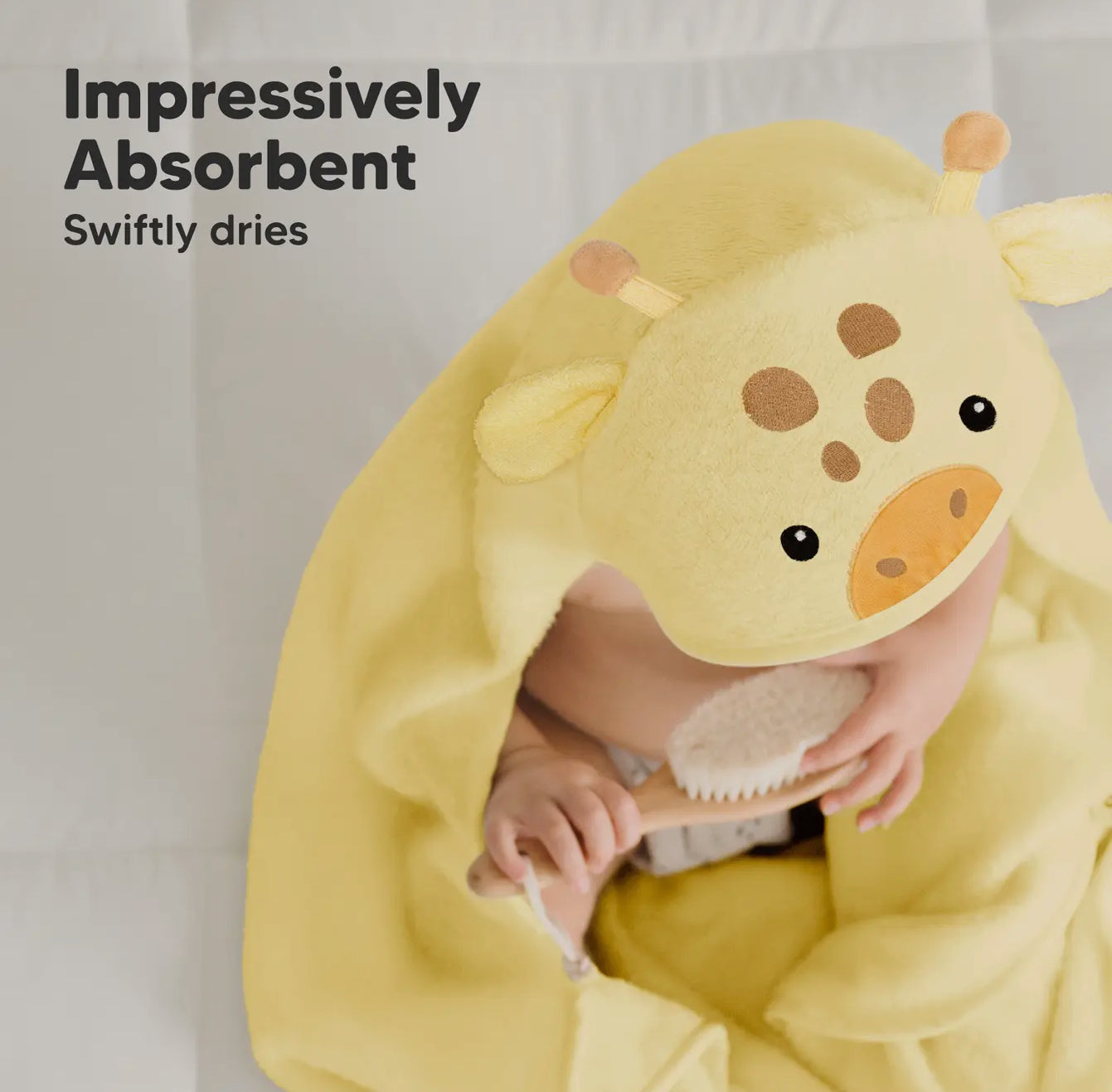 Cuddle Baby Hooded Towel Giraff