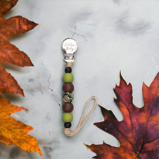 Camo Accent Pacifier Clip
