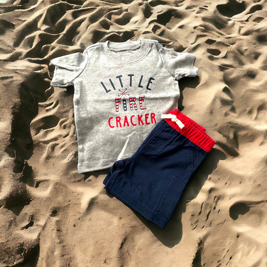 Little Firecracker 2 Pc Short Set