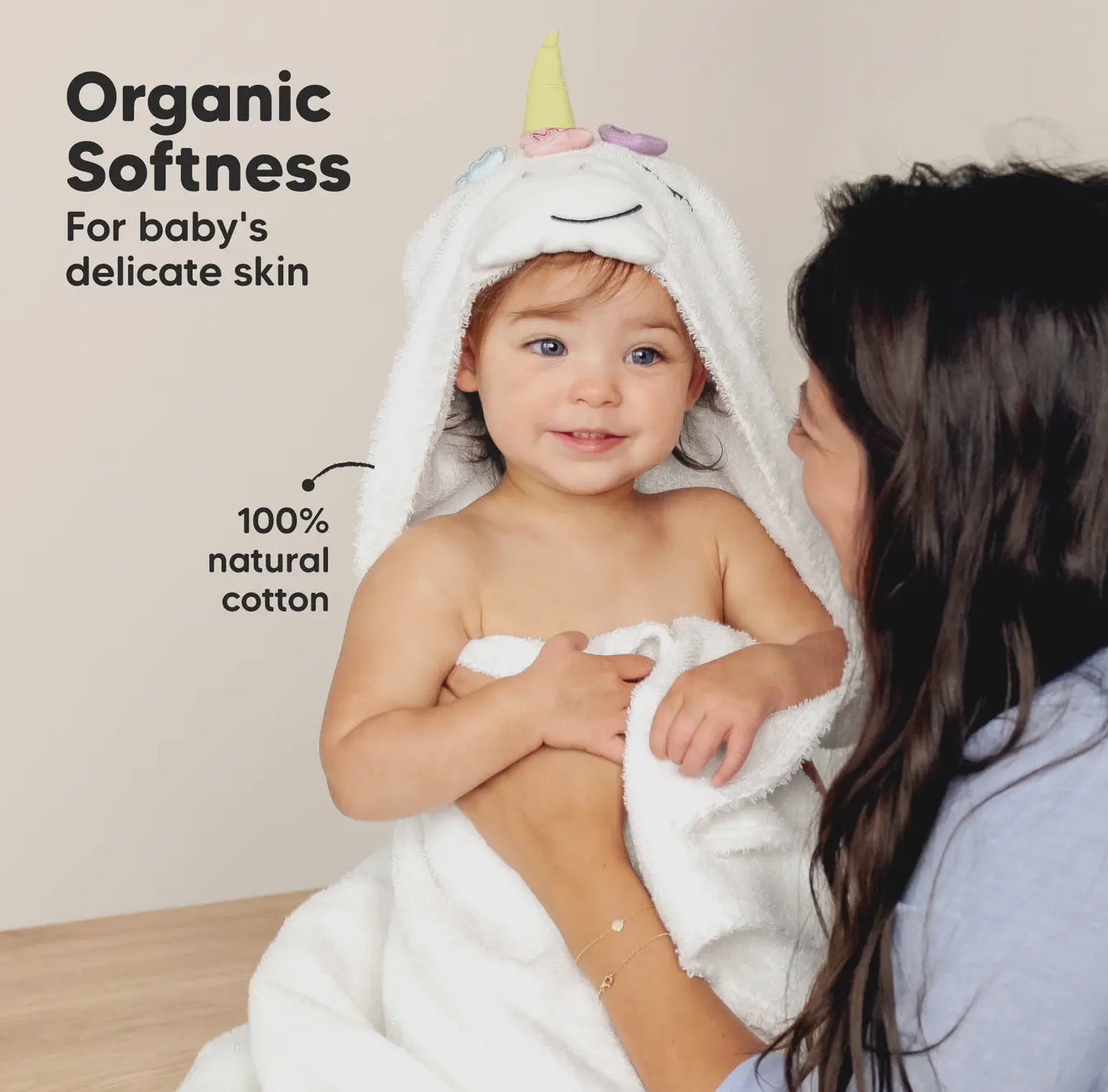 Playpals Hooded Towel for Newborn Unicorn