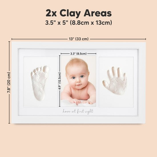 Baby Handprint, Footprint Keepsake Duo Frame Kit