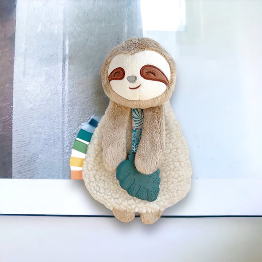 Itzy Lovey Sloth Plush with Teether