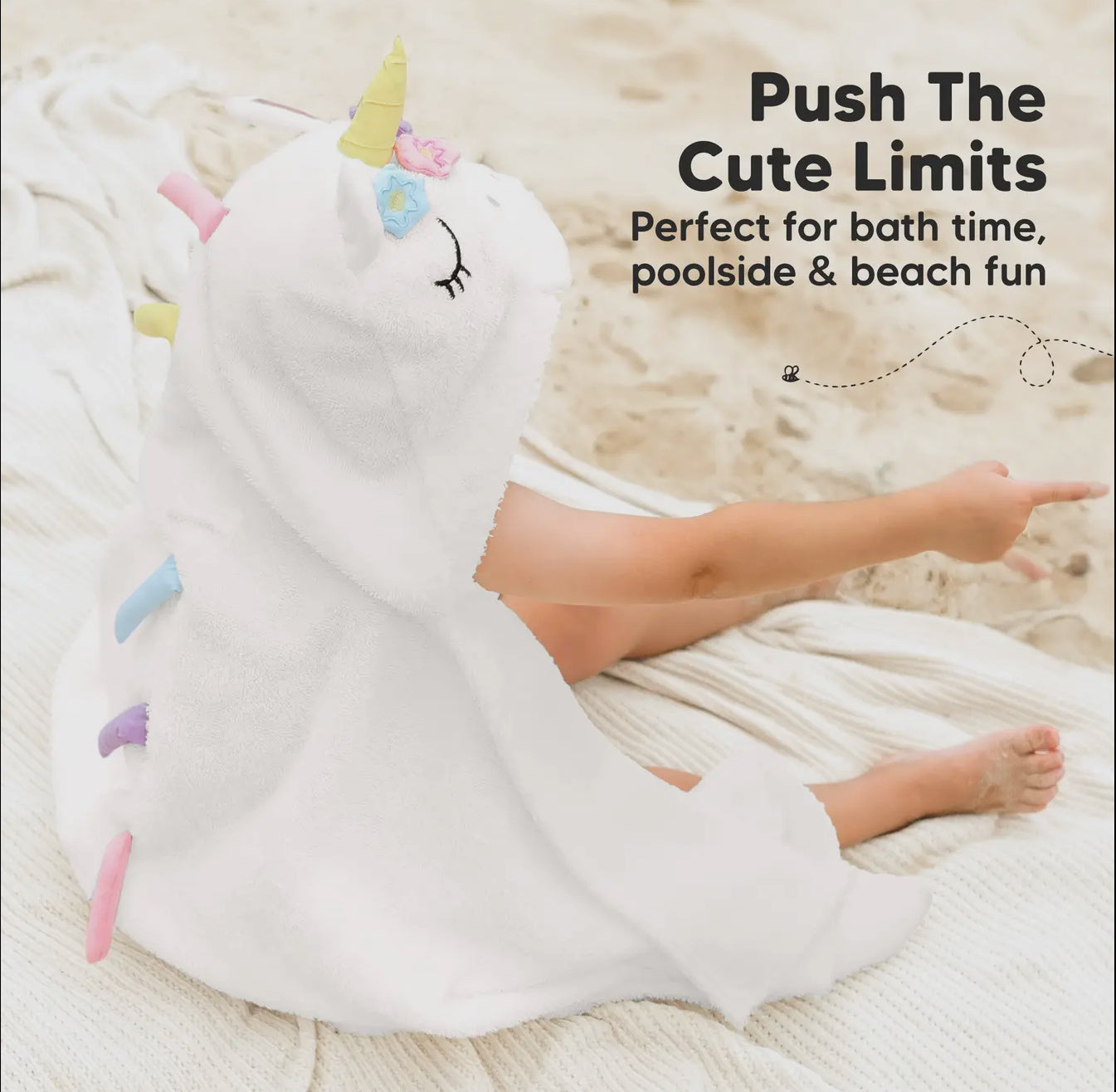 Playpals Hooded Towel for Newborn Unicorn