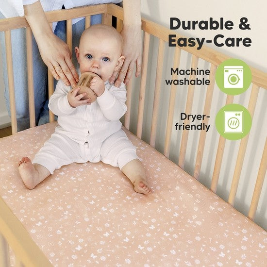 2-pack Organic Cotton Butterflies Fitted Crib Sheet