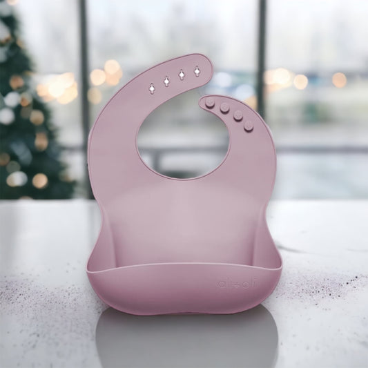 Silicone Baby Bib (soft lilac)