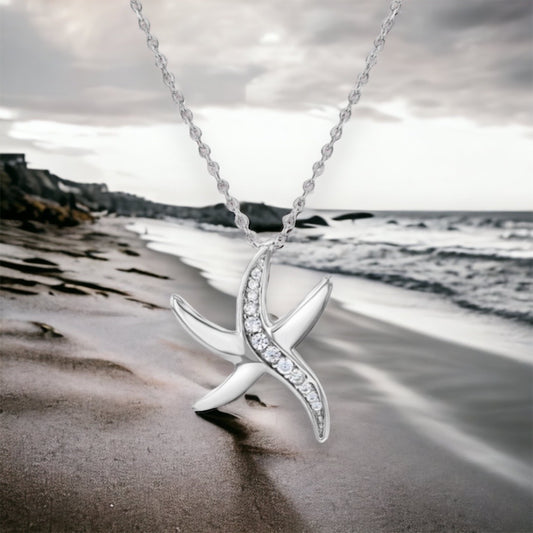 Sterling Silver Starfish Preteen Necklace