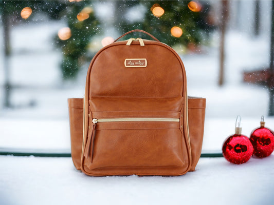 Mini Diaper Bag Backpack (Cognac)