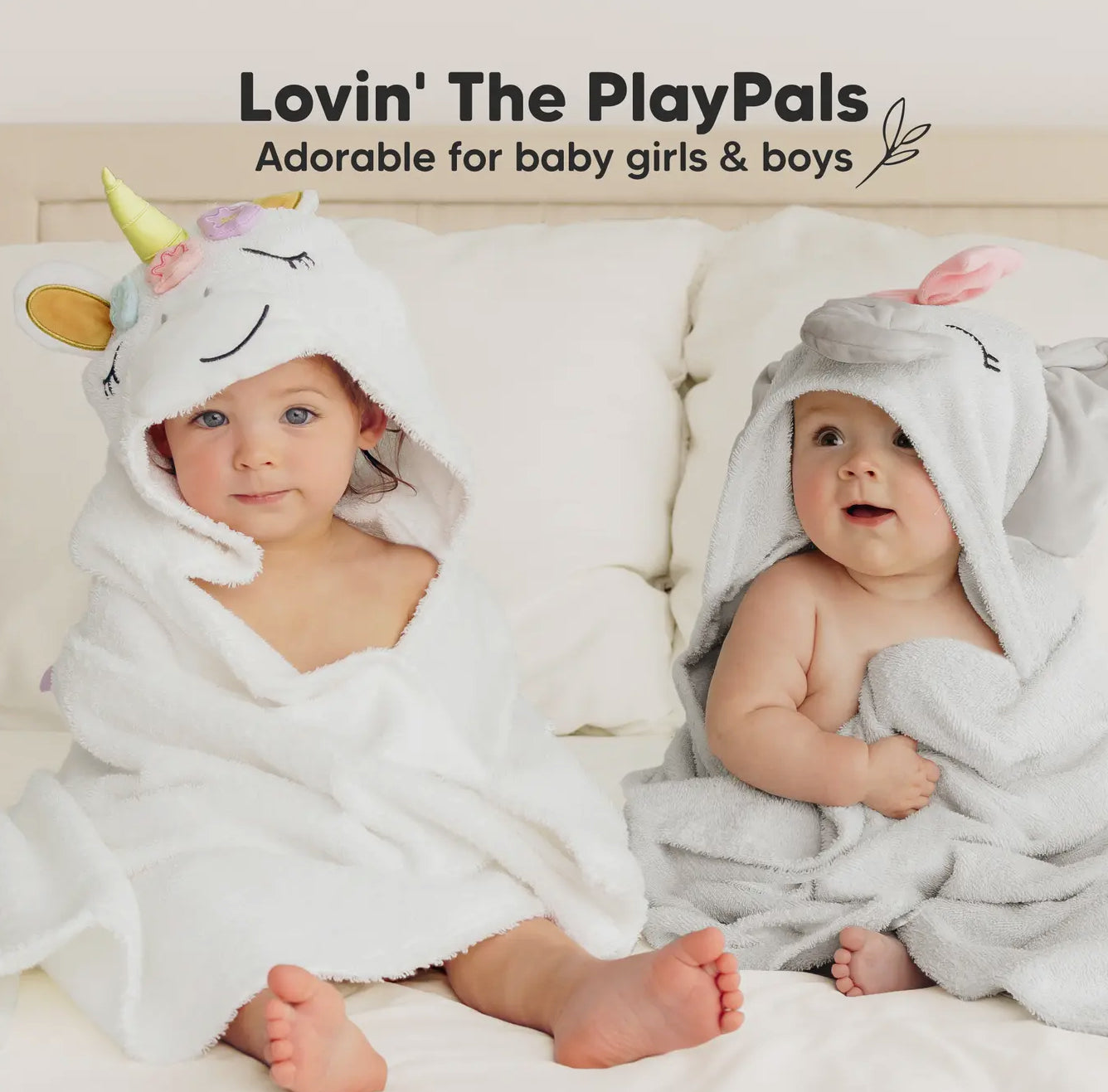 Playpals Hooded Towel for Newborn Unicorn