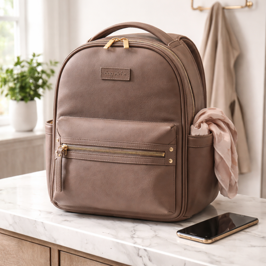 Mini Diaper Bag Backpack (taupe)