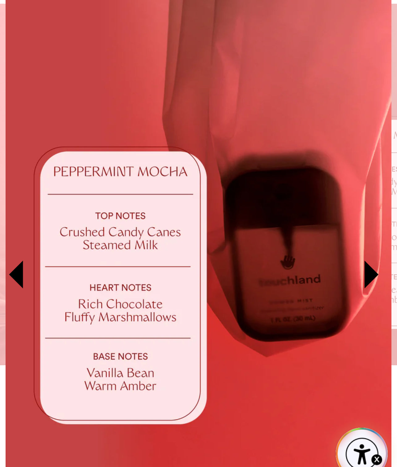 Limited Edition Touchland Power Mist Peppermint Mocha Hand Sanitizer