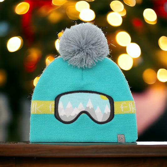 Beanie Ski Goggles Teal