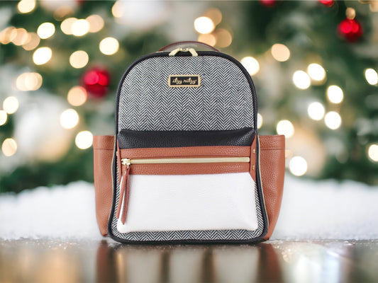 Mini Diaper Bag Backpack (coffee & cream)