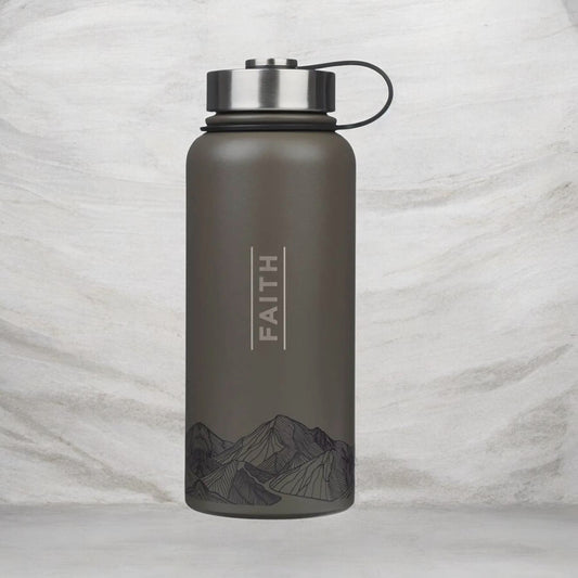 Faith Stainless Steel Water Bottle - Dusty Brown