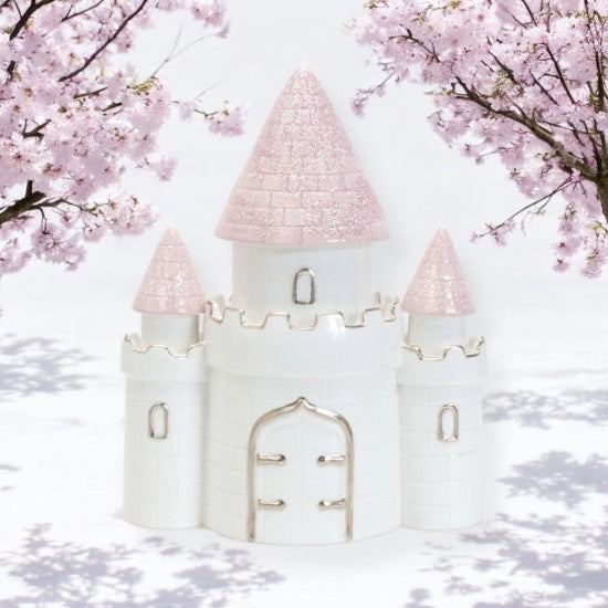 Pink Dreams Big Castle Ceramic Bank.  *NEW
