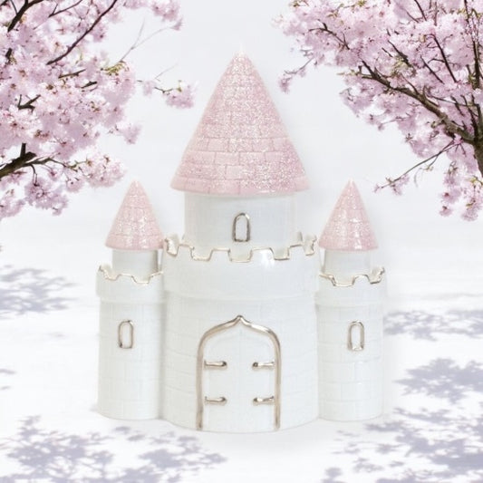 Pink Dreams Big Castle Ceramic Bank.  *NEW