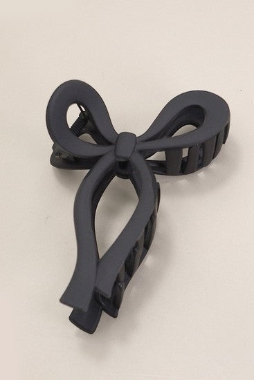 Matte Ribbon Hair Claw Clips
